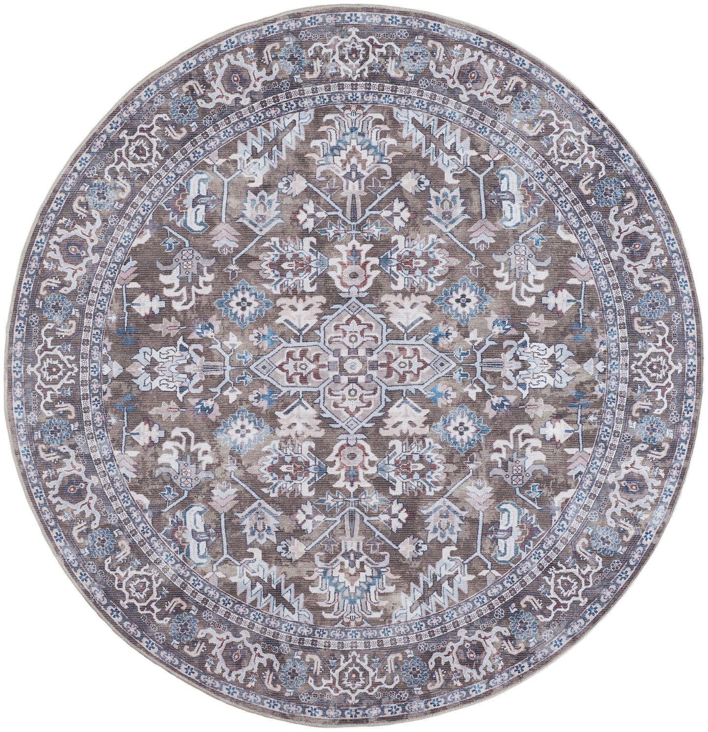 Nourison Home New Concept Washables SR104 Olive Ivory Traditional Machine Woven Rug