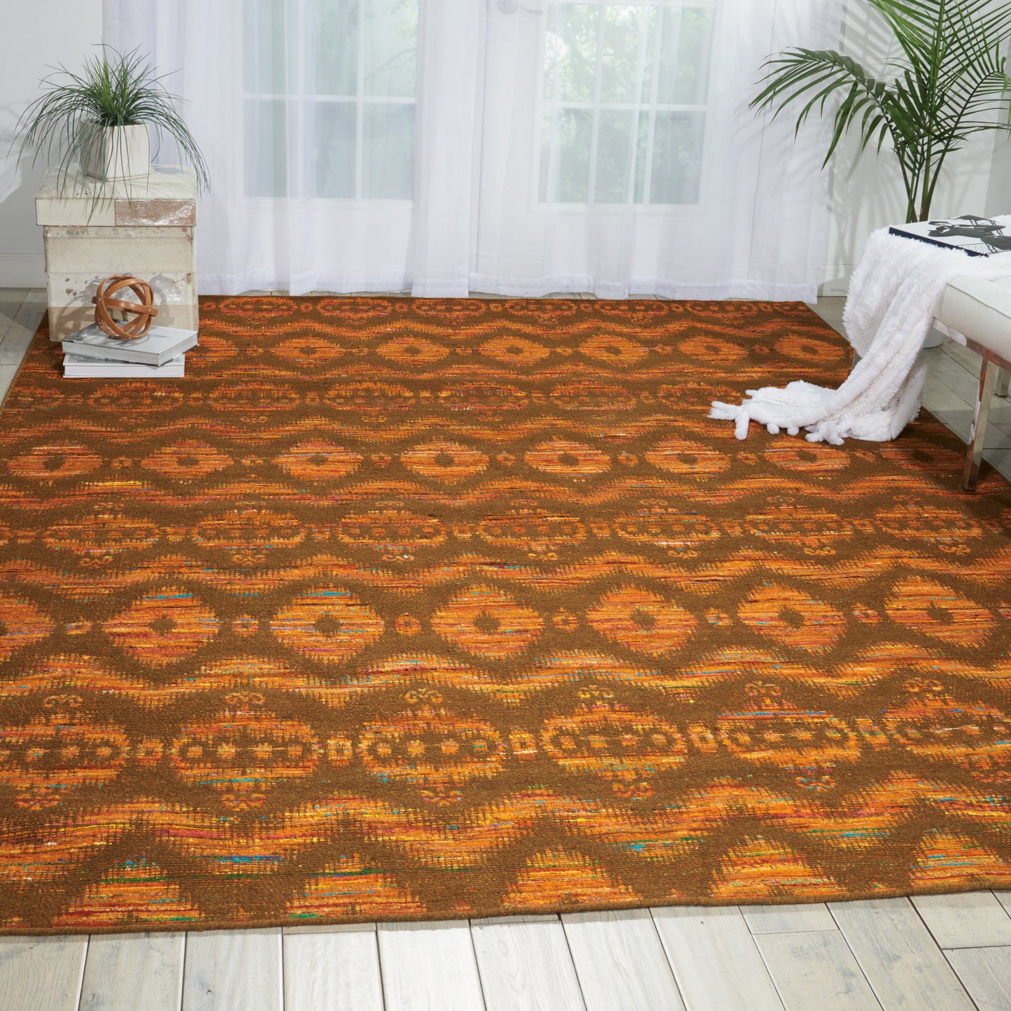 Nourison Home Spectrum  Flame Chocolate  Transitional