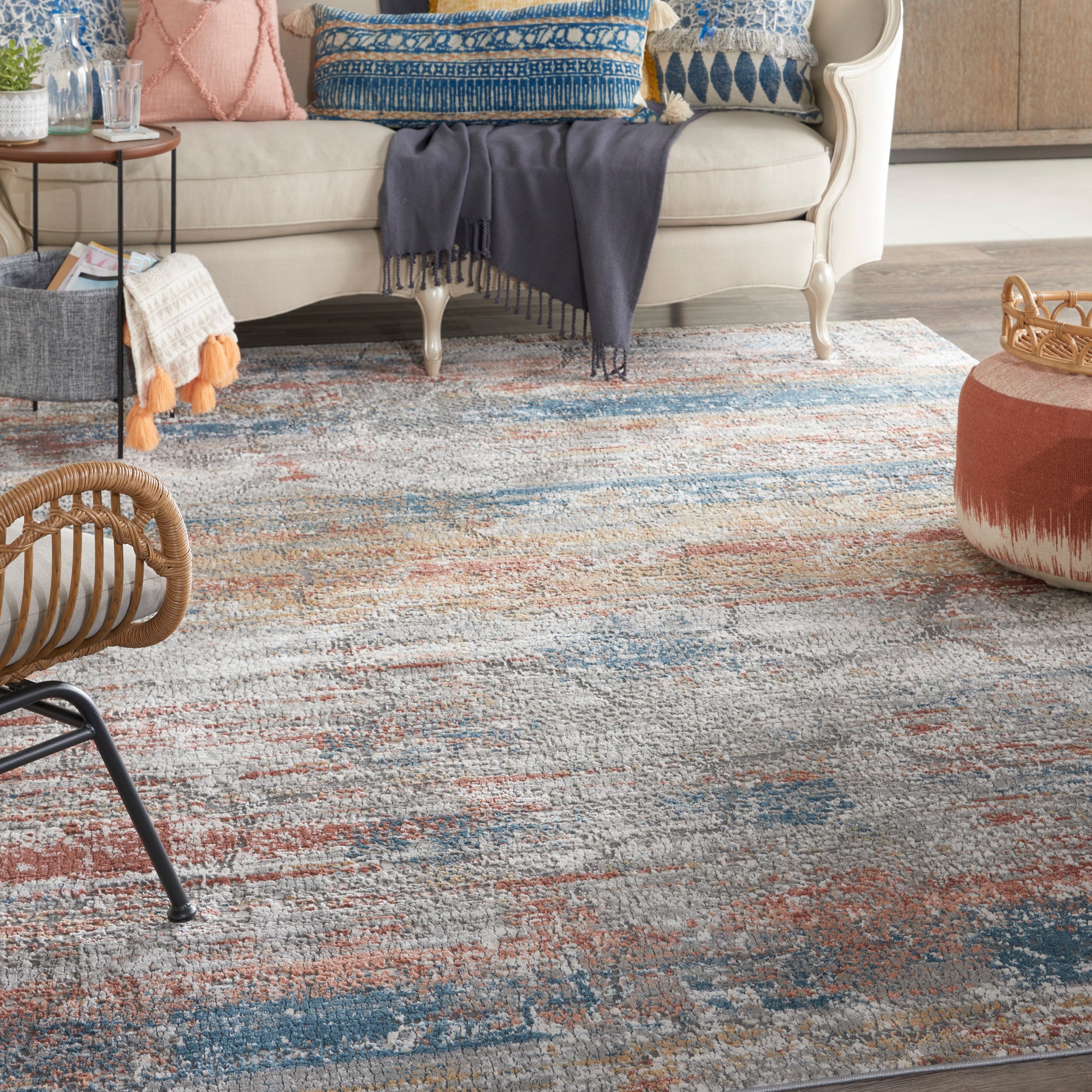Nourison Home Rustic Textures  Multicolor  Contemporary
