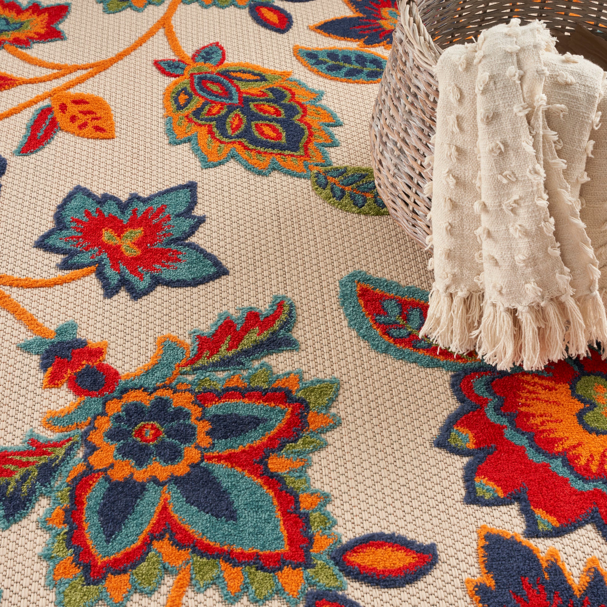 Nourison Home Aloha  Multicolor  Contemporary