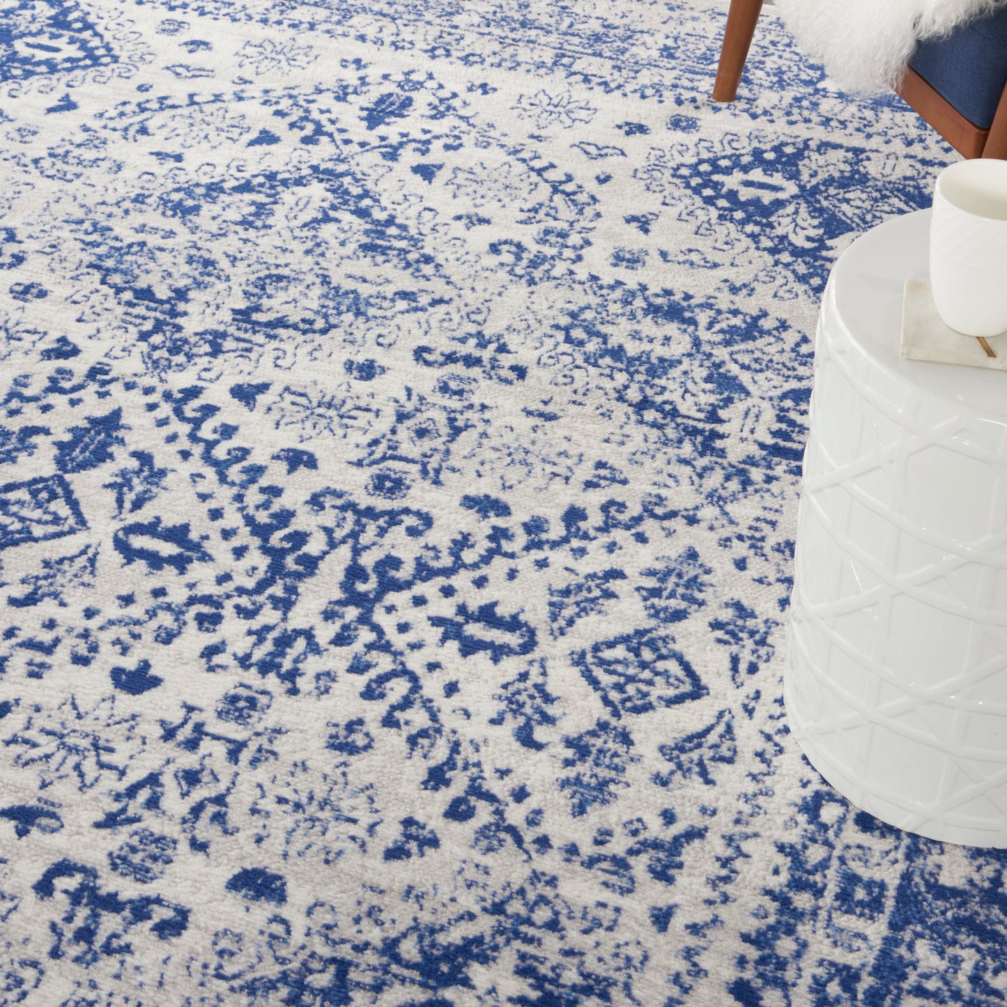 Nourison Home Whimsicle  Ivory Navy  Transitional