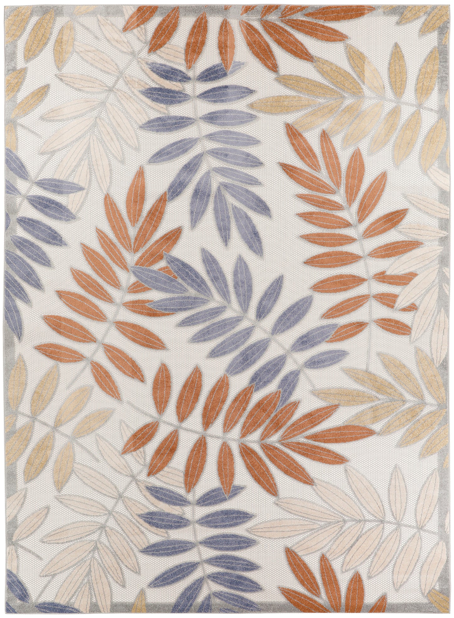 Nourison Home Aloha ALH18 Blue Mocha Contemporary Power-loomed Rugs