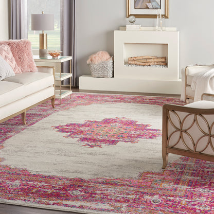 Nourison Home Passion  Ivory Fuchsia  Transitional