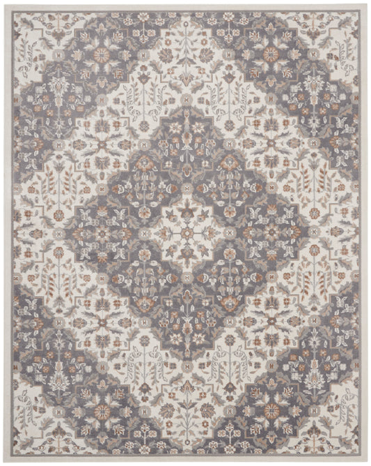 Nourison Home Elation  Ivory Grey  Traditional