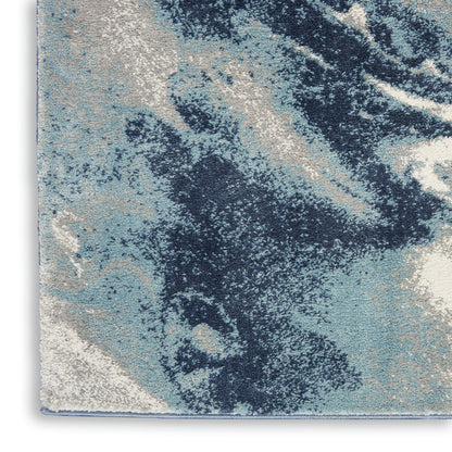 Nourison Home American Manor  Blue Ivory  Contemporary