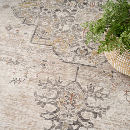 Nourison Home Antique Fusion  Ivory Charcoal  Traditional