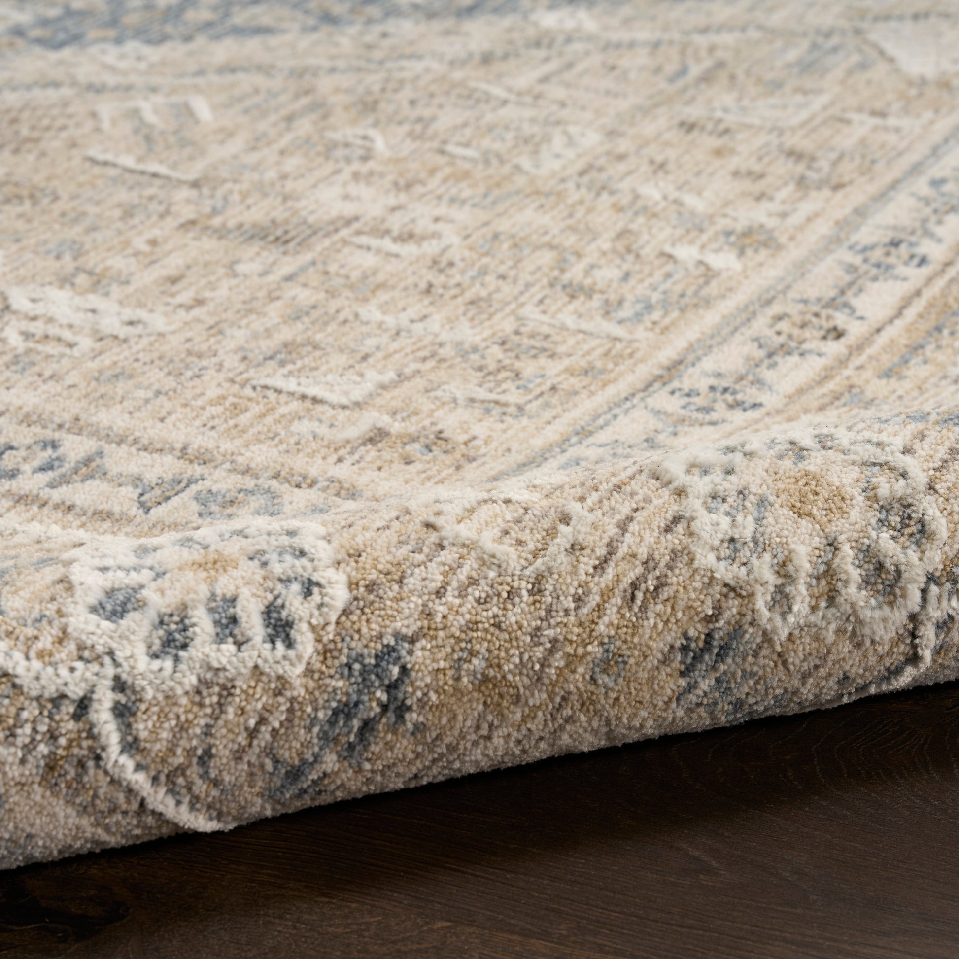 Nourison Home Retreat  Ivory Blue  Traditional