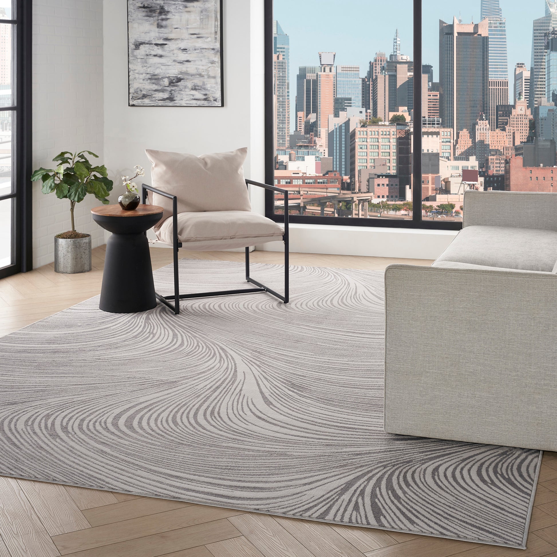 DKNY Central Park West  Grey  Contemporary