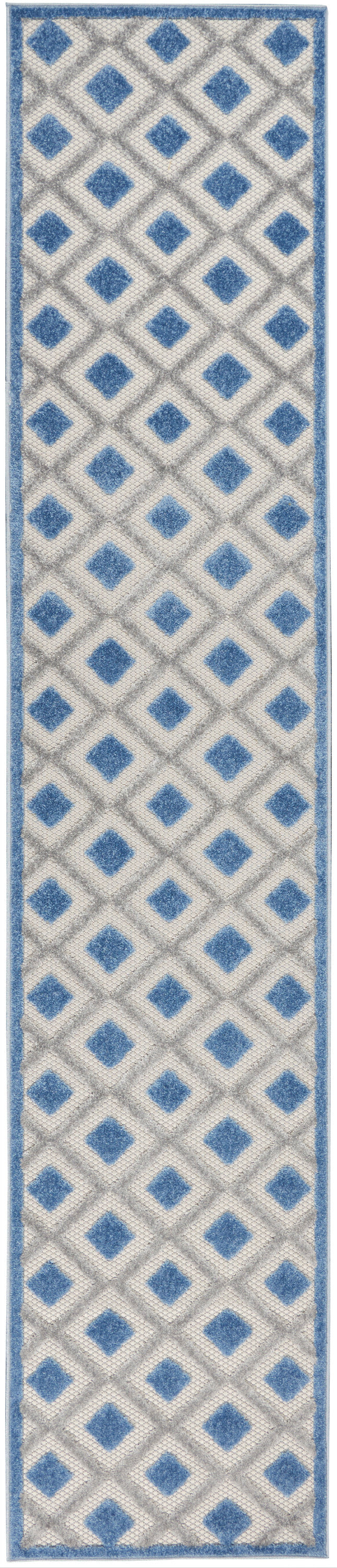 Nourison Home Aloha ALH26 Blue Grey Contemporary Power-loomed Rugs