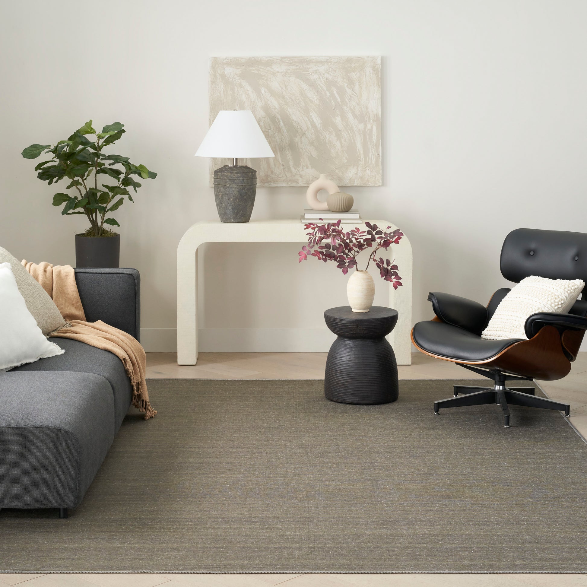 Nourison Home Washable Essentials  Green  Contemporary