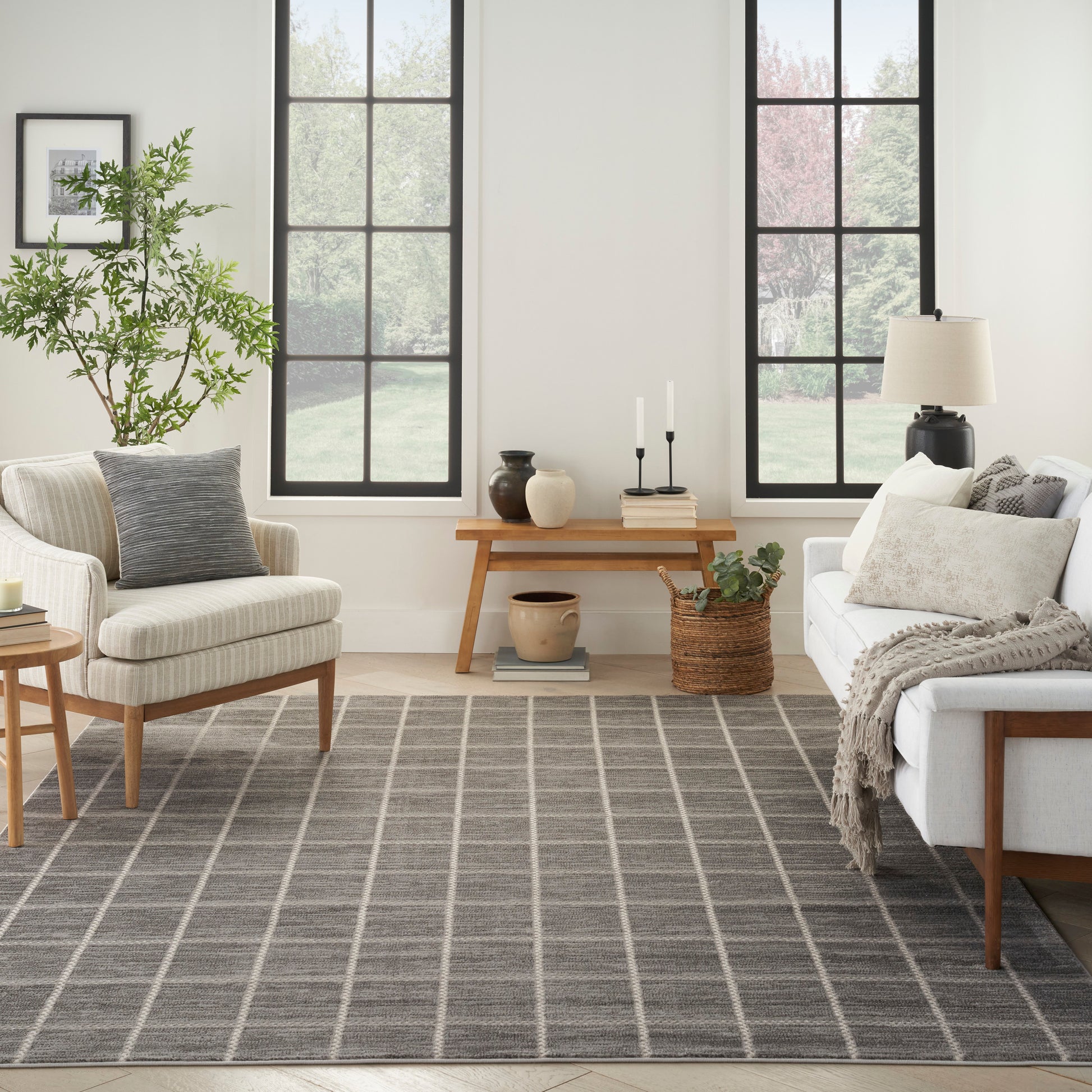 Nourison Home Serenity Home  Grey Ivory  Contemporary