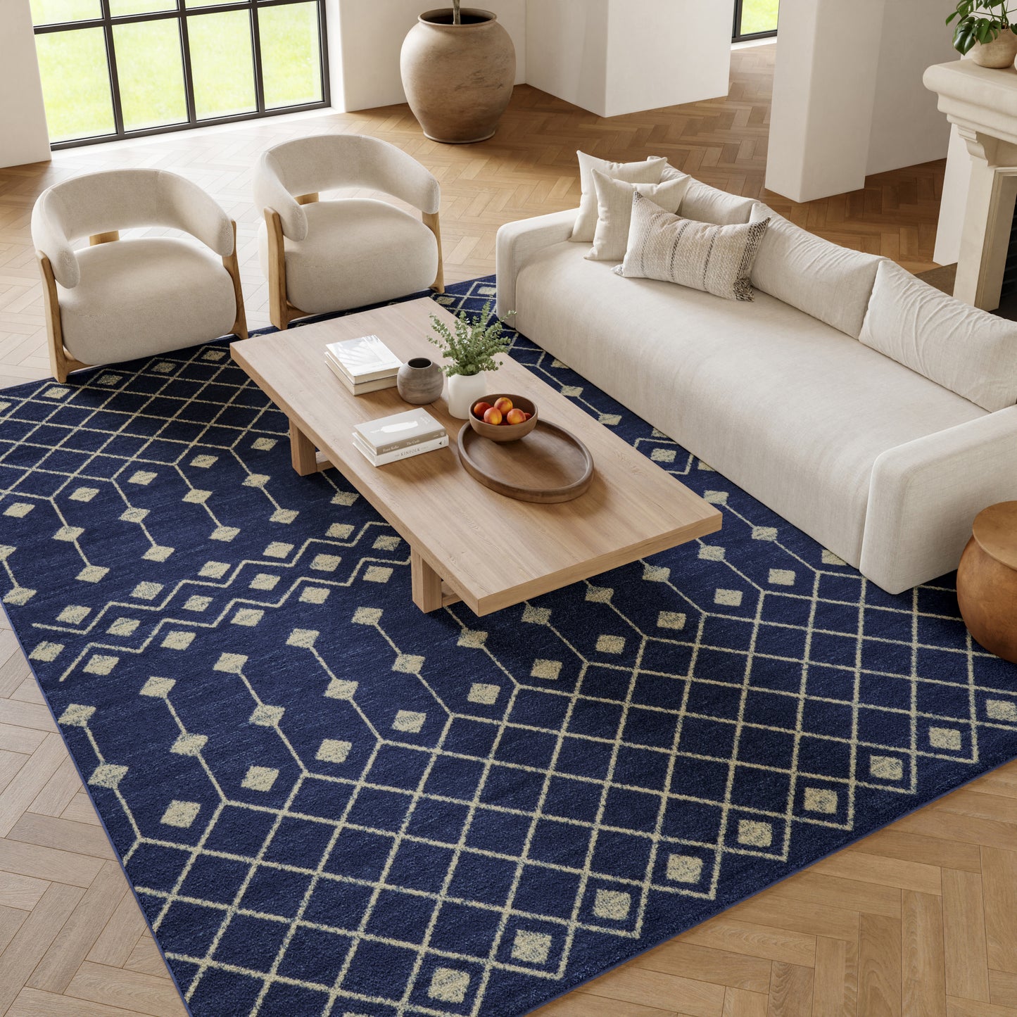 Nourison Home Grafix  Navy  Transitional