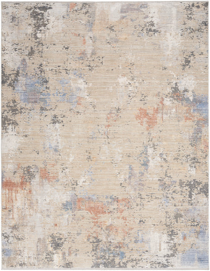 Nourison Home Abstract Hues  Beige Grey  Contemporary