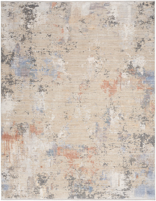 Nourison Home Abstract Hues  Beige Grey  Contemporary