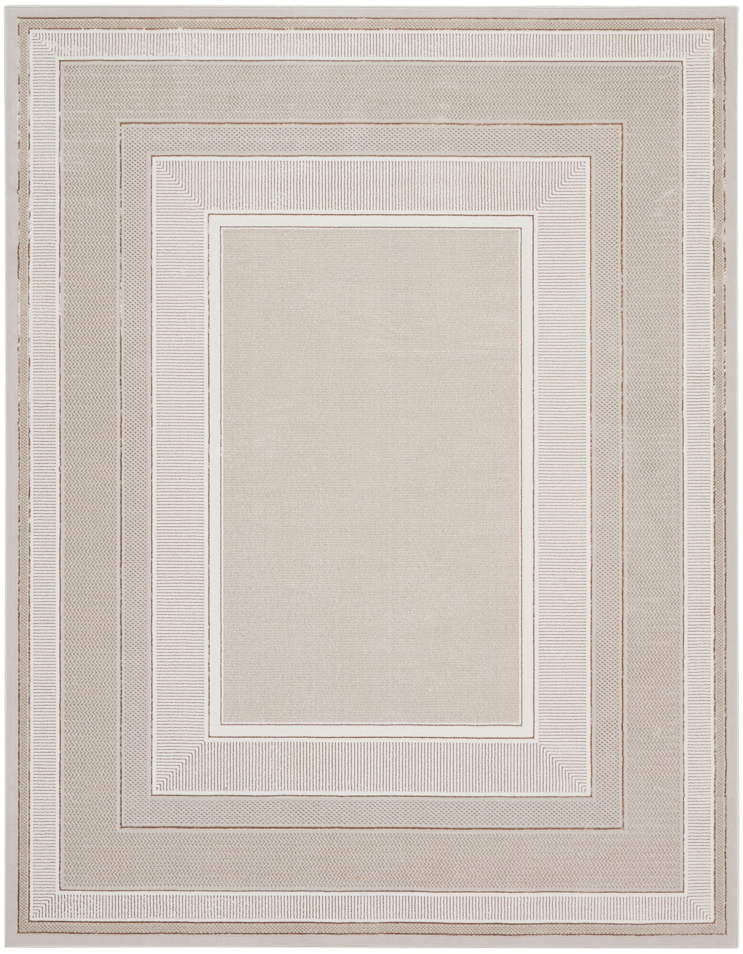 Nourison Home Glitz GLZ07 Ivory Contemporary Power-loomed Rug