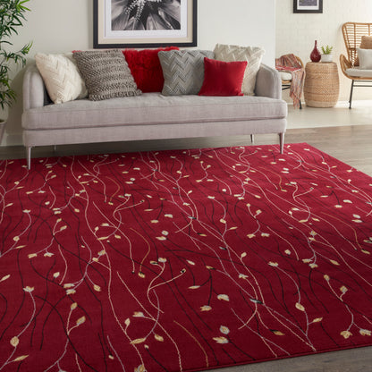 Nourison Home Grafix  Red  Contemporary