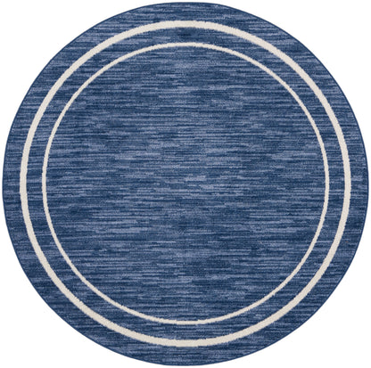 Nourison Home Nourison Essentials NRE02 Navy Ivory Contemporary Power-loomed Rug