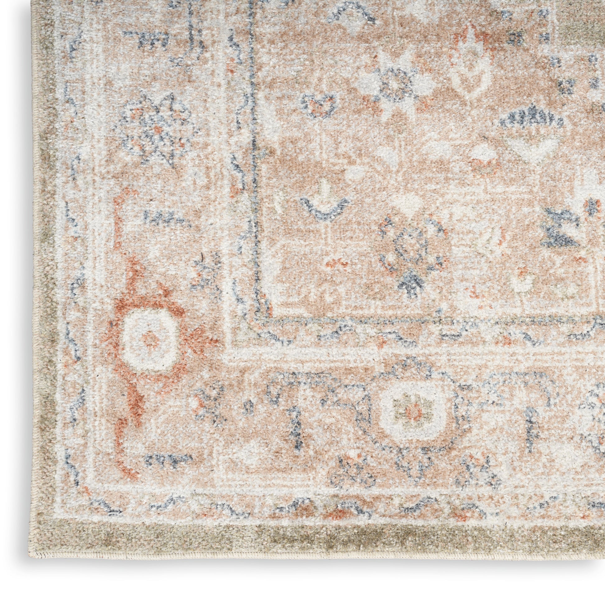 Nourison Home Astra Machine Washable  Sage Multi  Traditional