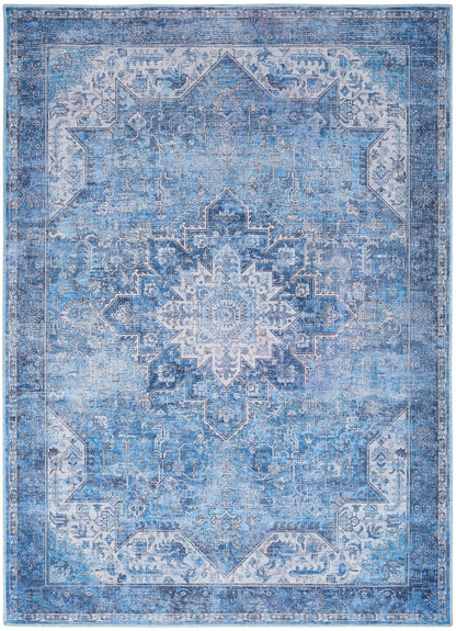 Nourison Home Nourison Washables NWB15 Blue Traditional Power-loomed Rug