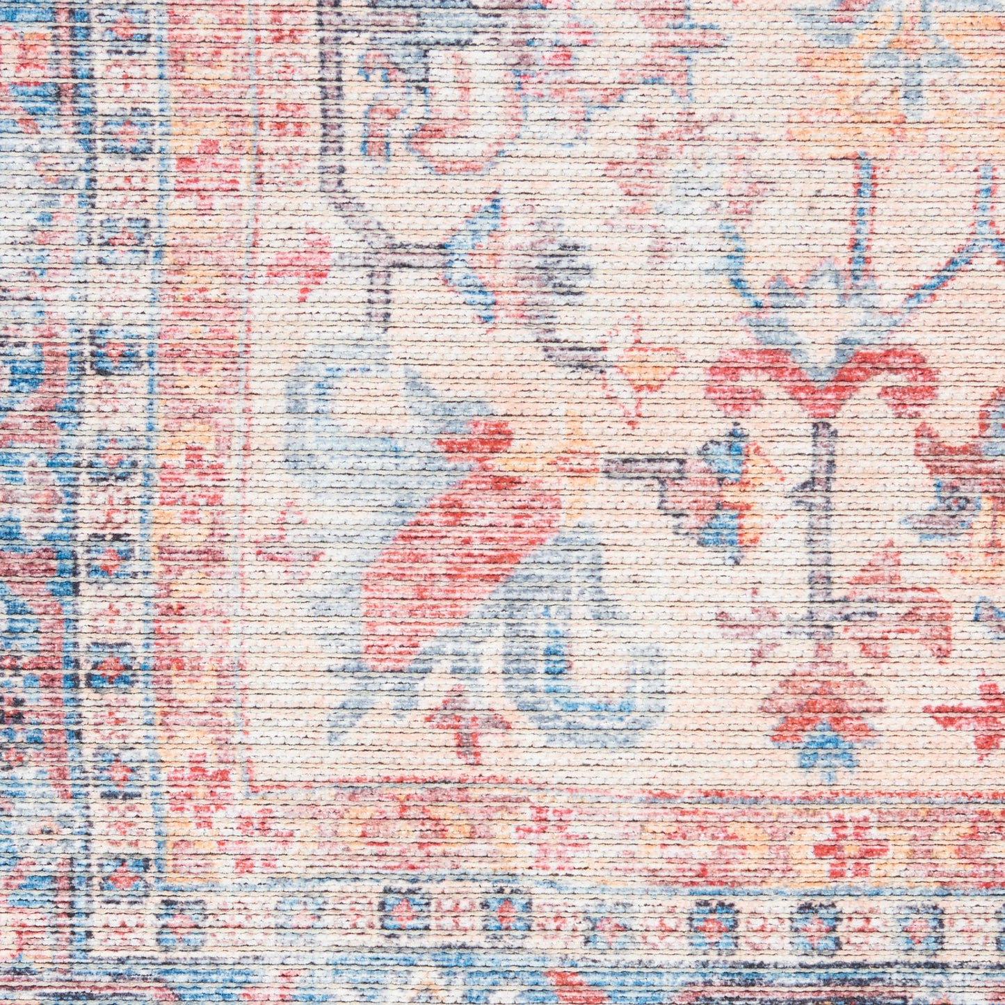 Nourison Home New Concept Washables  Blue Multicolor  Traditional