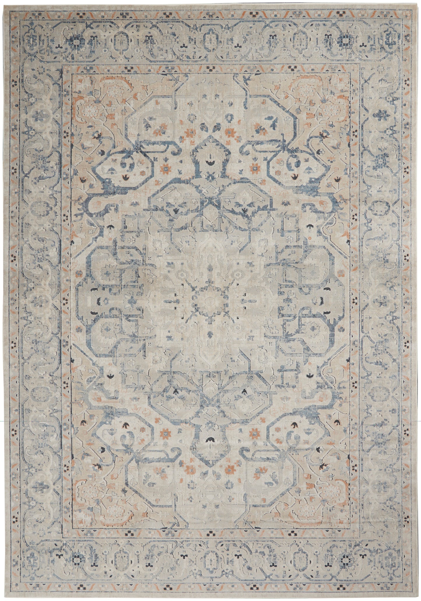 Nourison Home Malta  Ivory Grey  Traditional