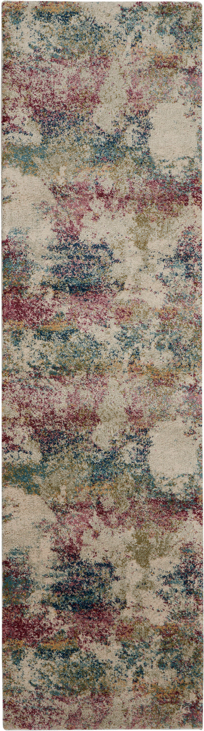 Nourison Home Fusion FSS17 Cream Multicolor Contemporary Power-loomed Rug