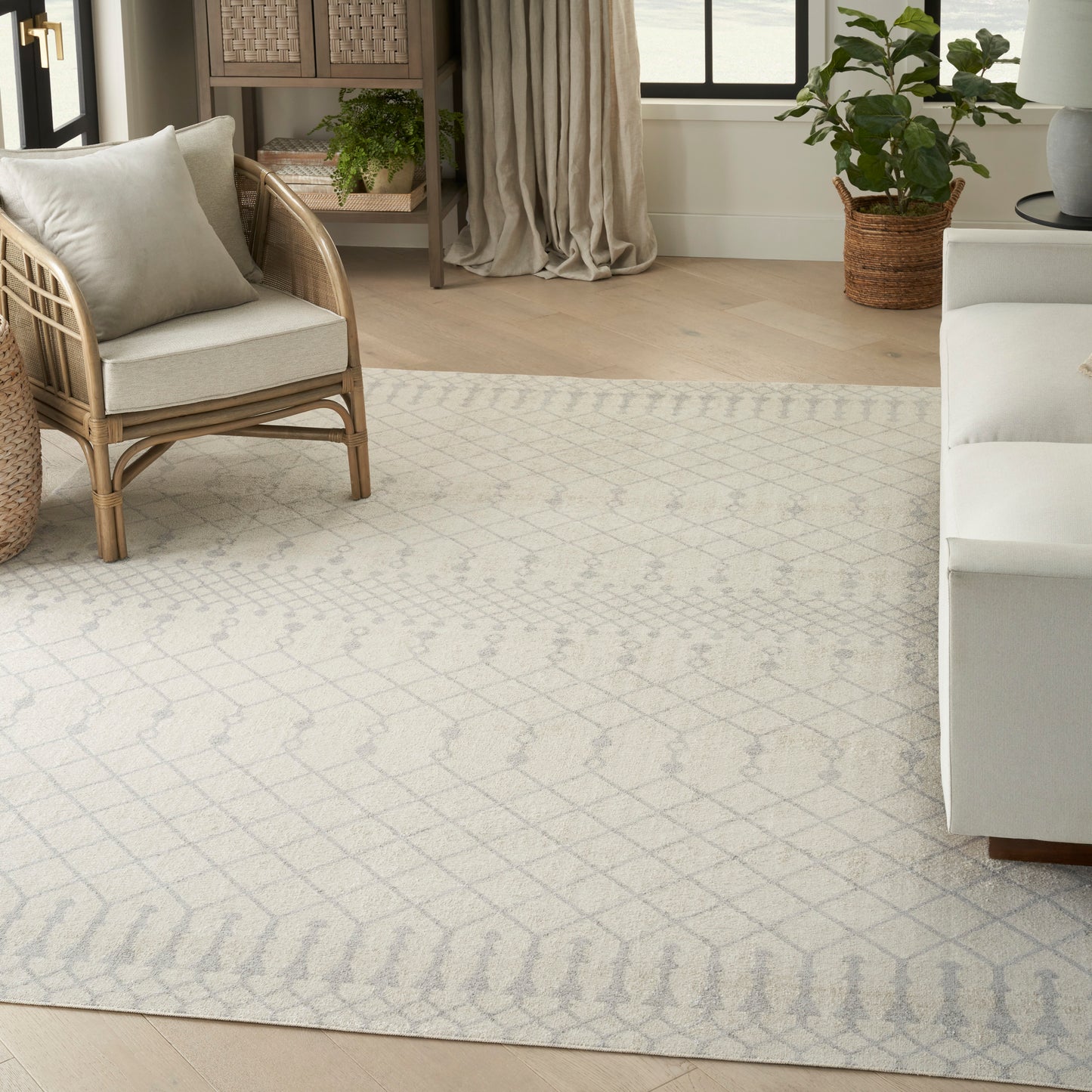 Nourison Home Astra Machine Washable  Ivory  Transitional