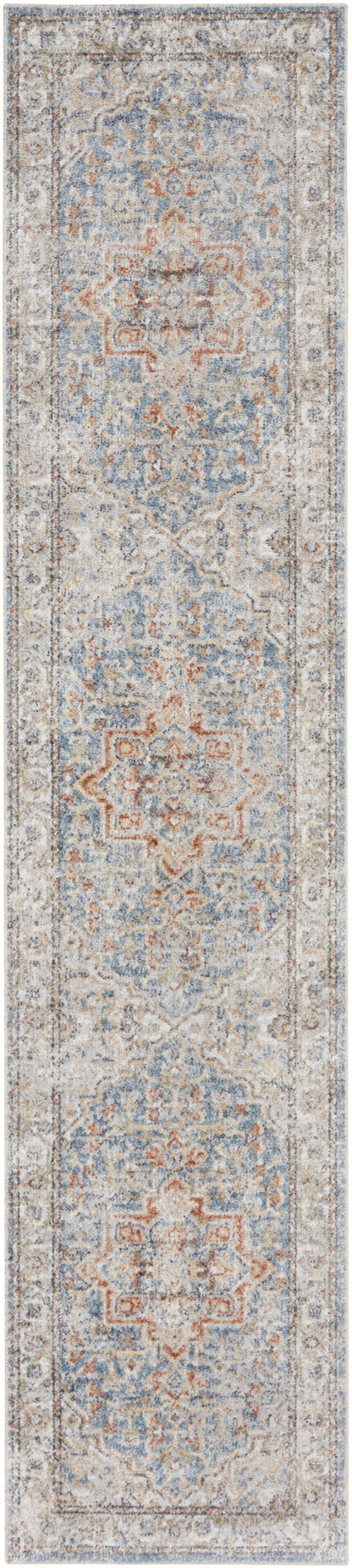 Nourison Home Astra Machine Washable ASW12 Denim Multicolor Traditional Power-loomed Rug