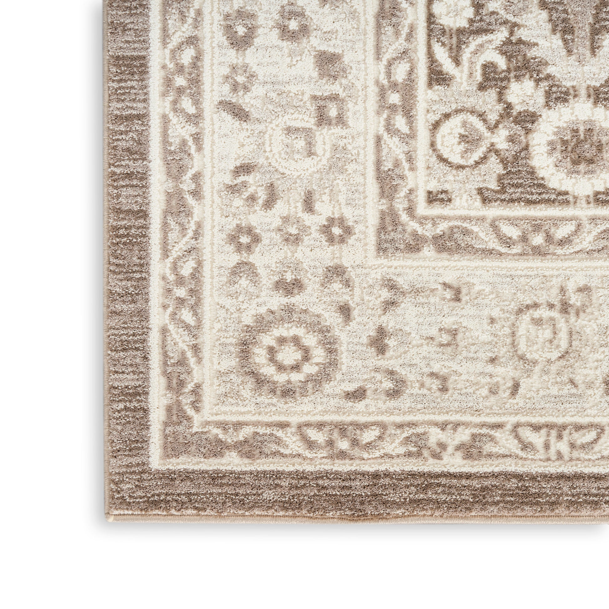 Nourison Home Eco Cycle  Ivory Mocha  Traditional