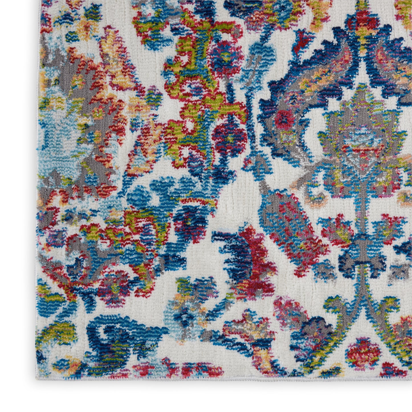 Nourison Home Ankara Global  Ivory Blue  Transitional