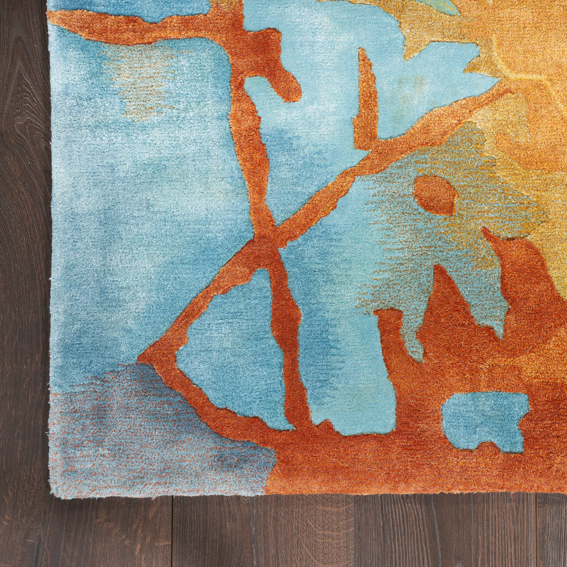 Nourison Home Prismatic  Gold Multicolor  Contemporary
