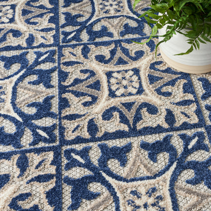 Nourison Home Aloha  Blue  Contemporary