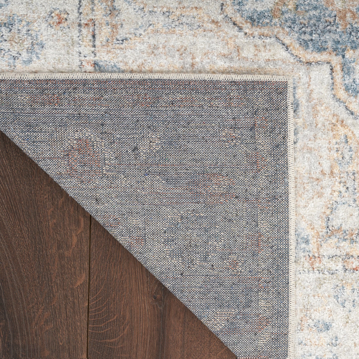 Nourison Home Astra Machine Washable  Denim Multicolor  Traditional