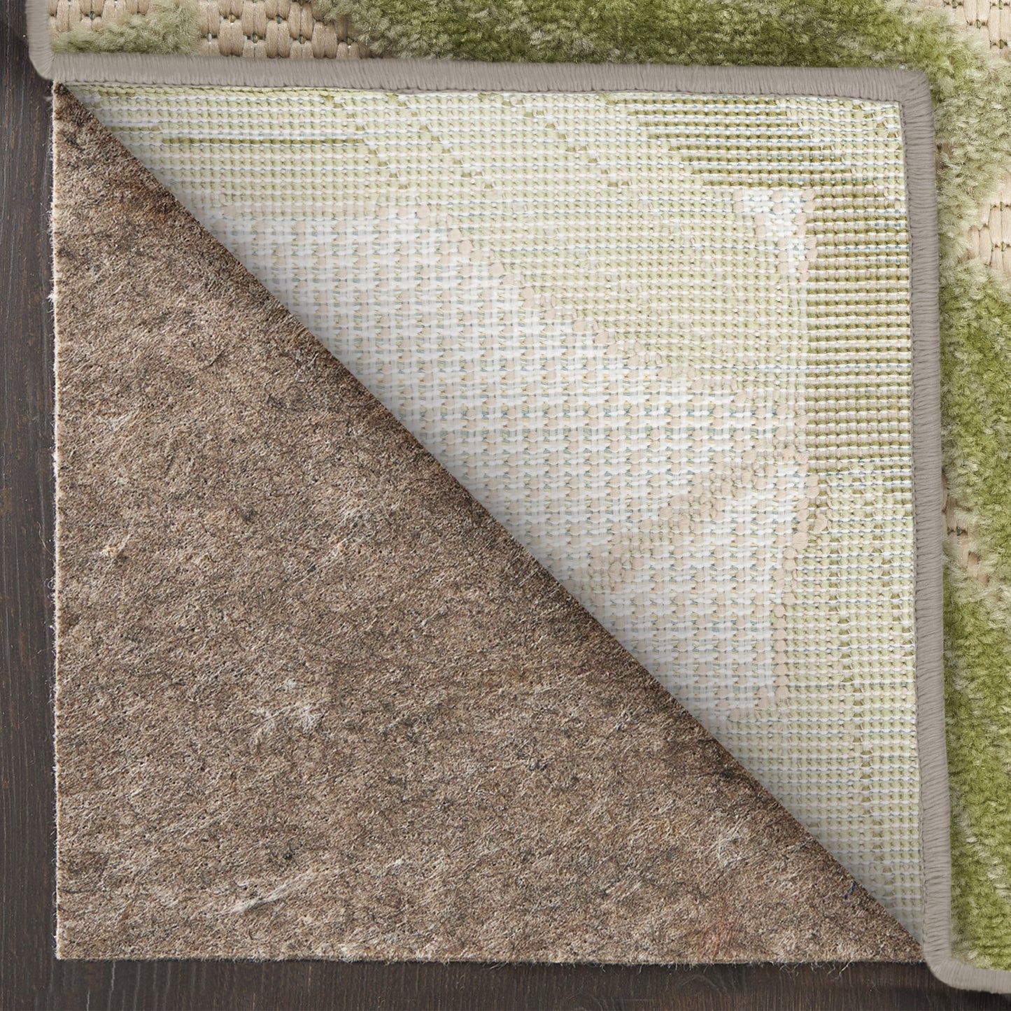 Nourison Home Aloha  Ivory Green  Contemporary