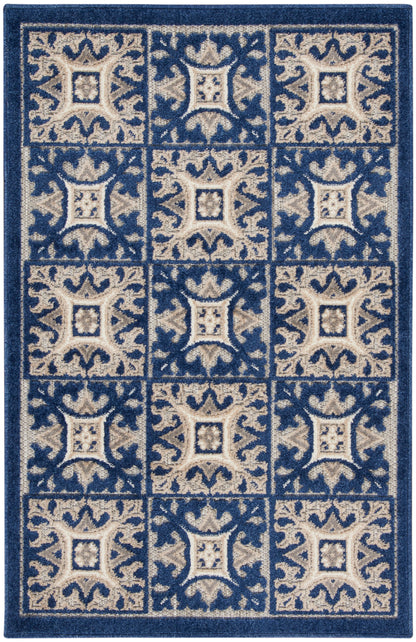 Nourison Home Aloha ALH34 Blue Contemporary Power-loomed Rugs