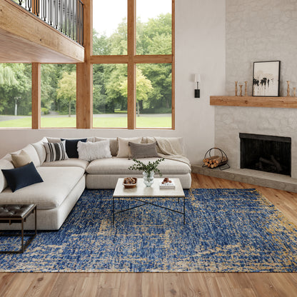 Nourison Home Luna  Dark Blue Mocha  Contemporary
