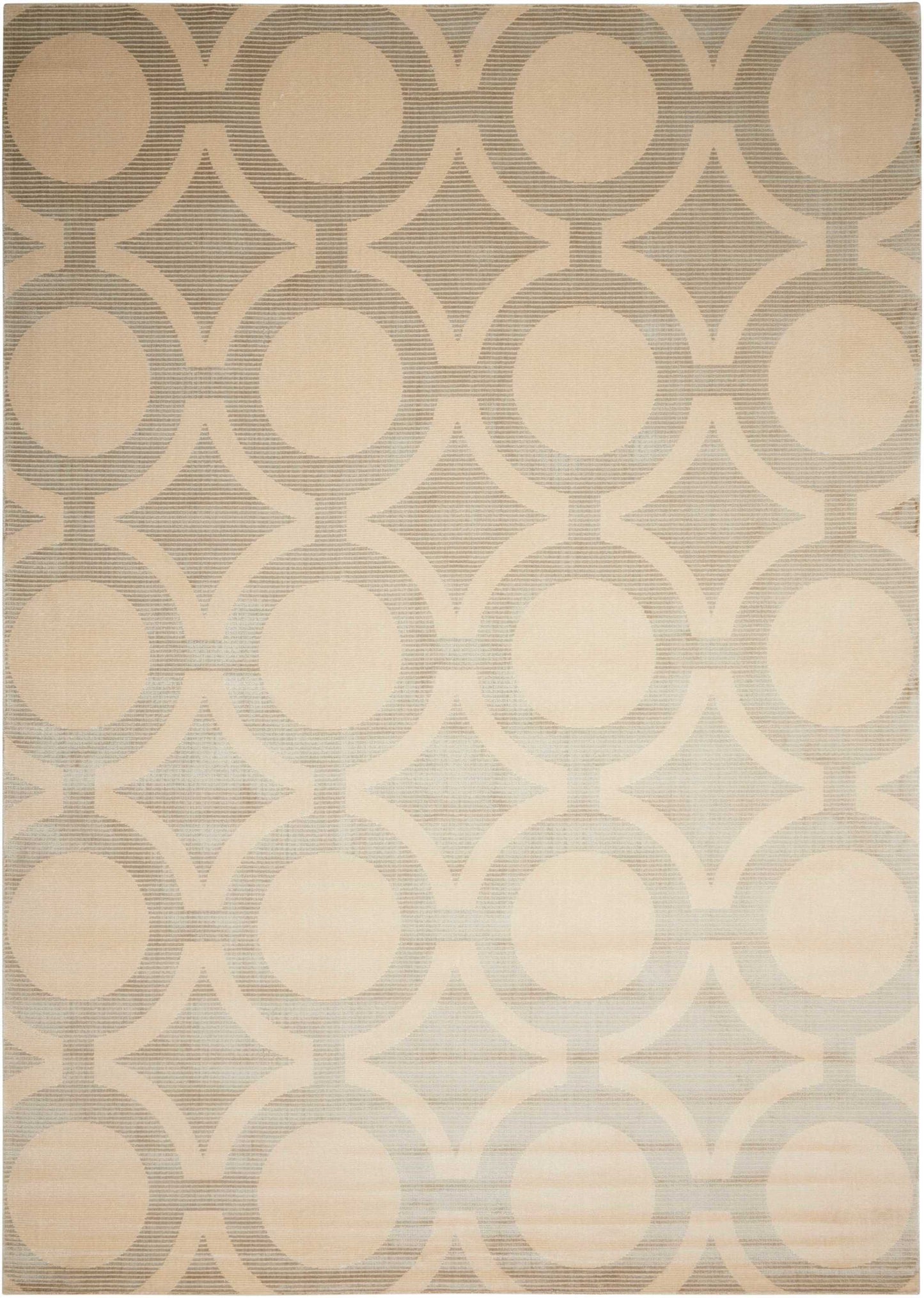 Nourison Home Luminance  Cream Grey  Transitional