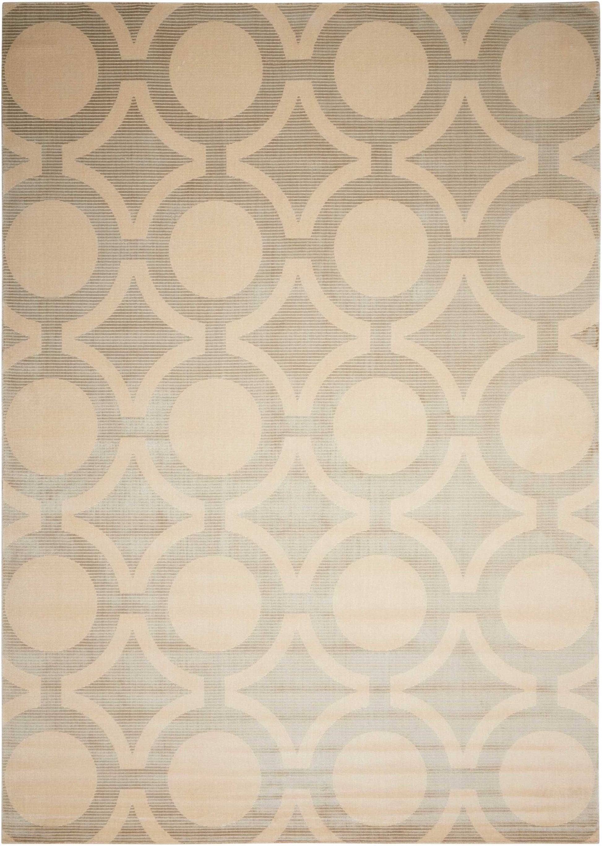 Nourison Home Luminance  Cream Grey  Transitional