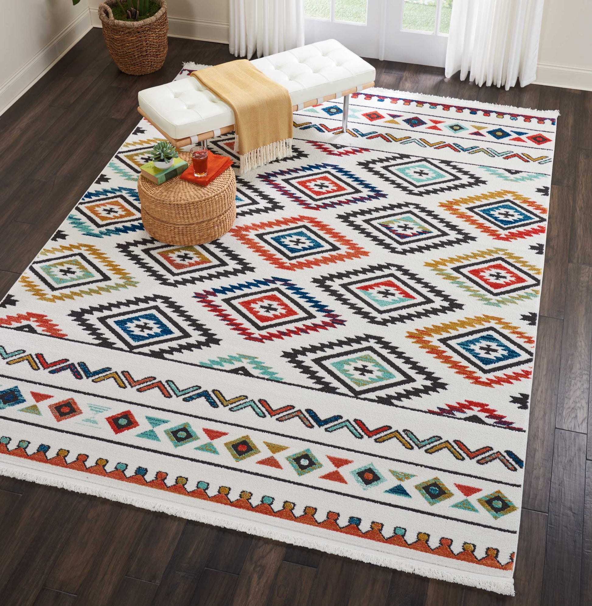 Nourison Home South Western  White  Transitional