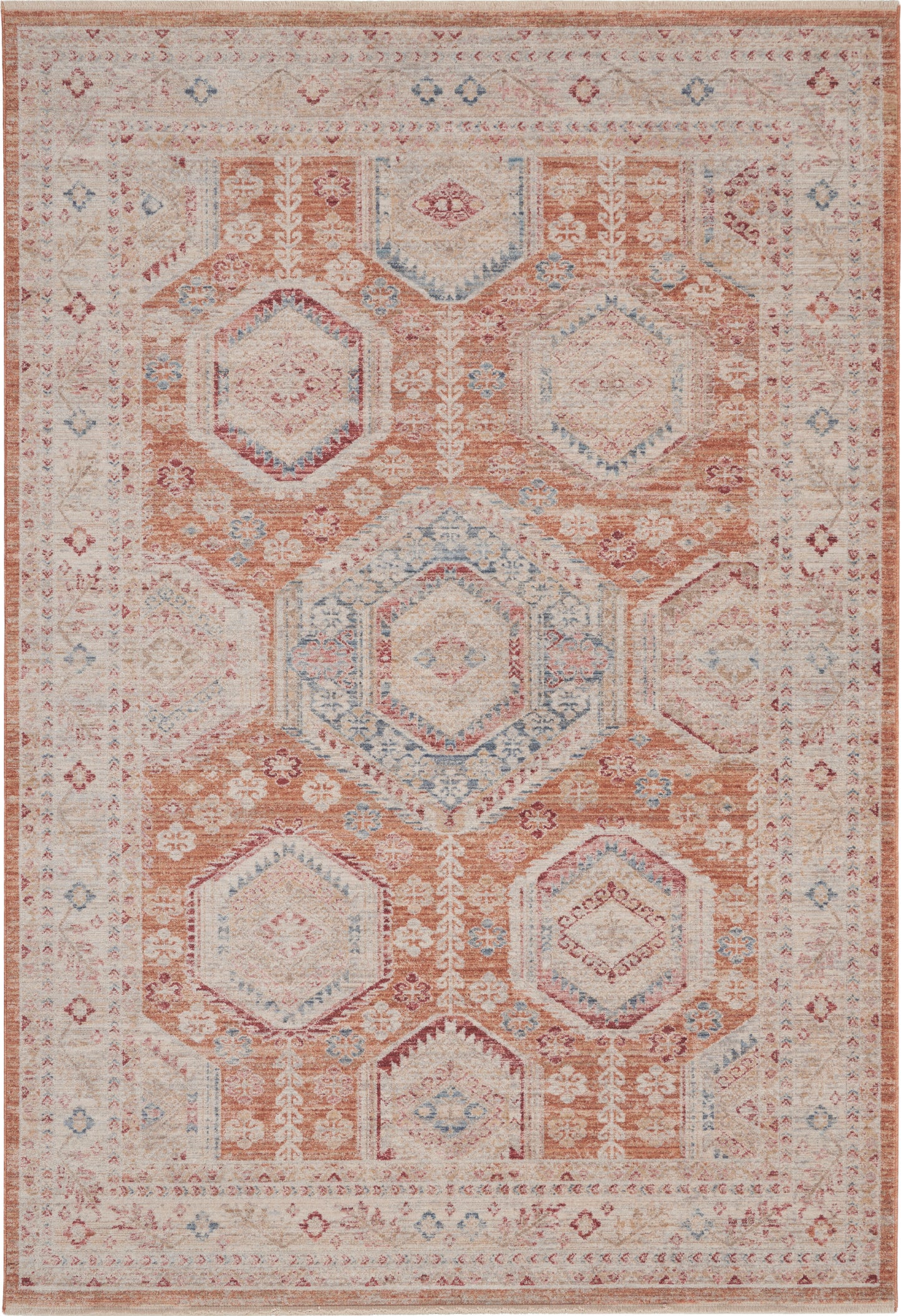 Nourison Home Homestead HMS01 Brick Traditional Power-loomed Rug