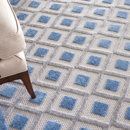 Nourison Home Aloha  Blue Grey  Contemporary