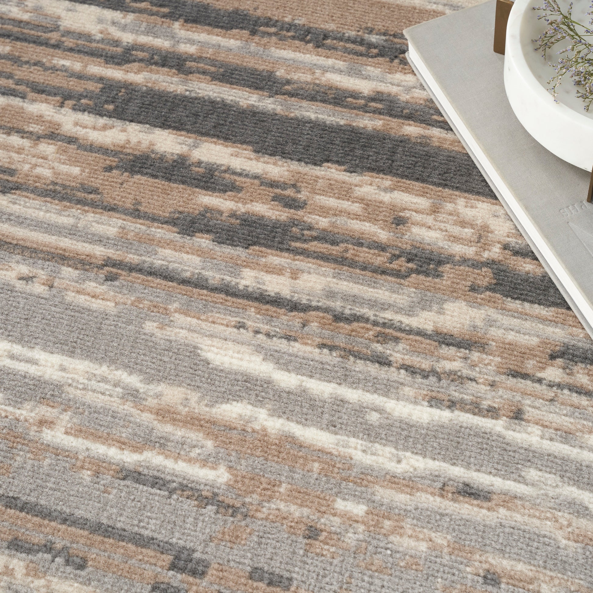 Nourison Home Jubilant  Grey Beige  Contemporary