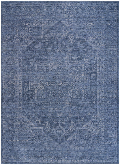 DKNY Pure Shades SAD02 Blue Traditional Machine Made Rug