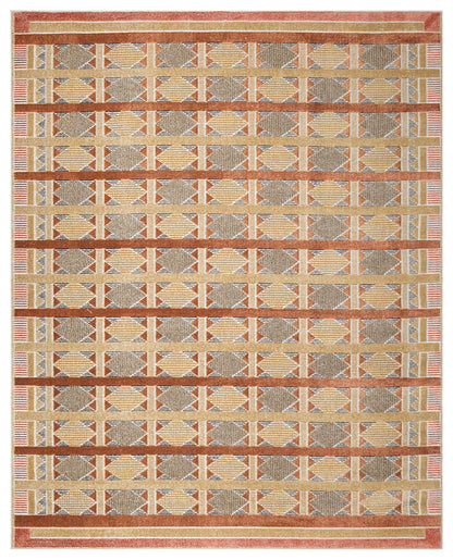 Nourison Home Nordic  Rust Multicolor  Contemporary