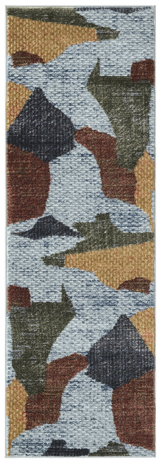 Nourison Home Nordic NRC18 Blue Multicolor Contemporary Power-loomed Rug