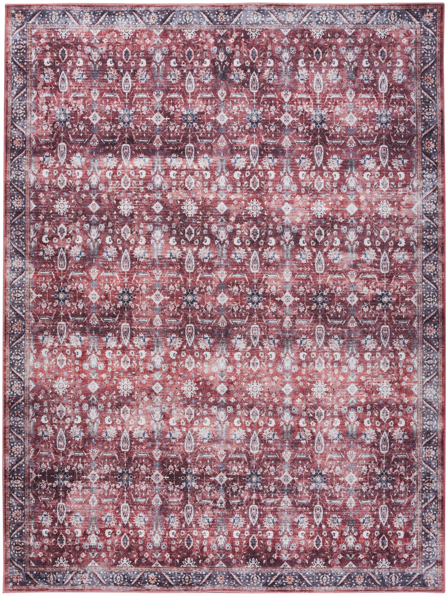 Nourison Home Grand Washables GRW06 Brick Ivory Traditional Power-loomed Rug