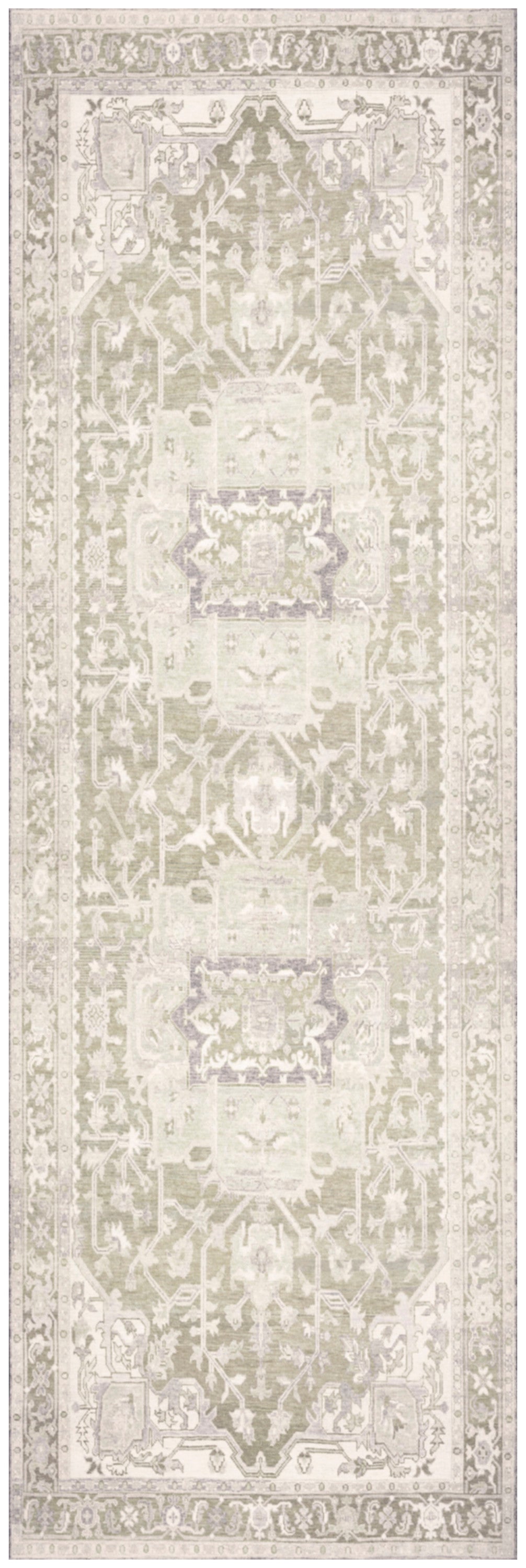 Nourison Home Vintage Washables VWS08 Green Traditional Flat Weave Rug