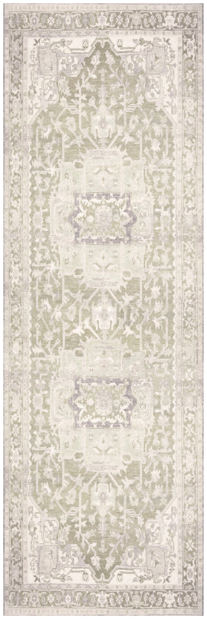 Nourison Home Vintage Washables VWS08 Green Traditional Flat Weave Rug