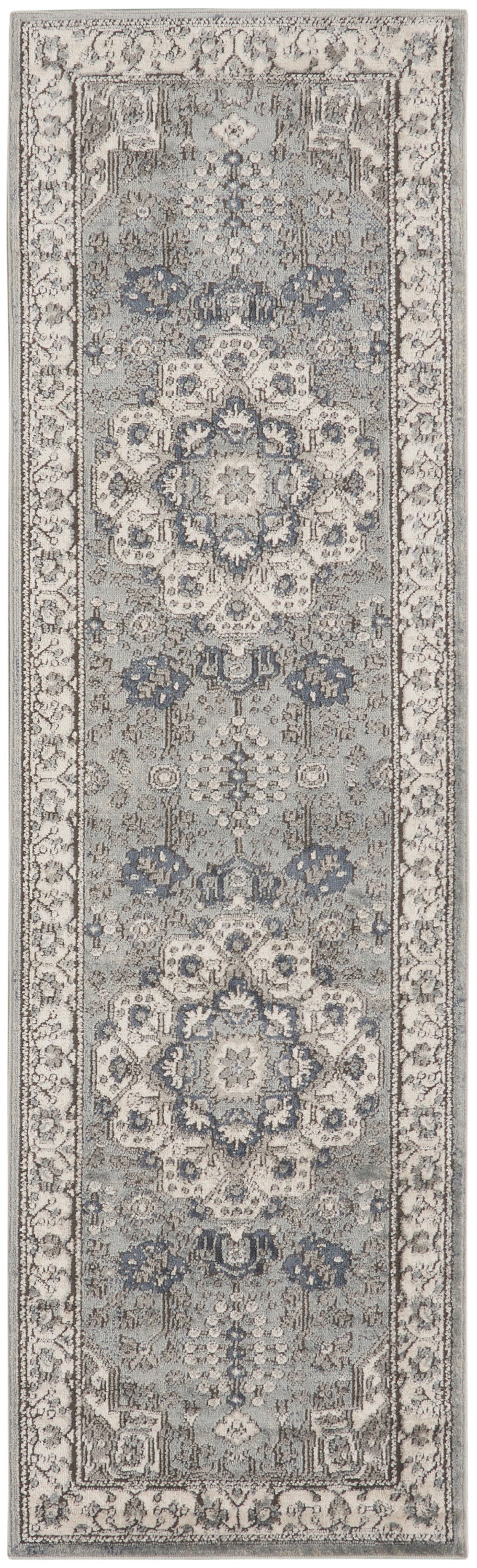 Nourison Home Quarry QUA07 Grey Ivory Transitional Power-loomed Rugs