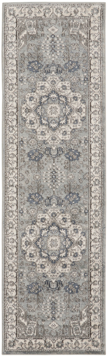 Nourison Home Quarry QUA07 Grey Ivory Transitional Power-loomed Rugs